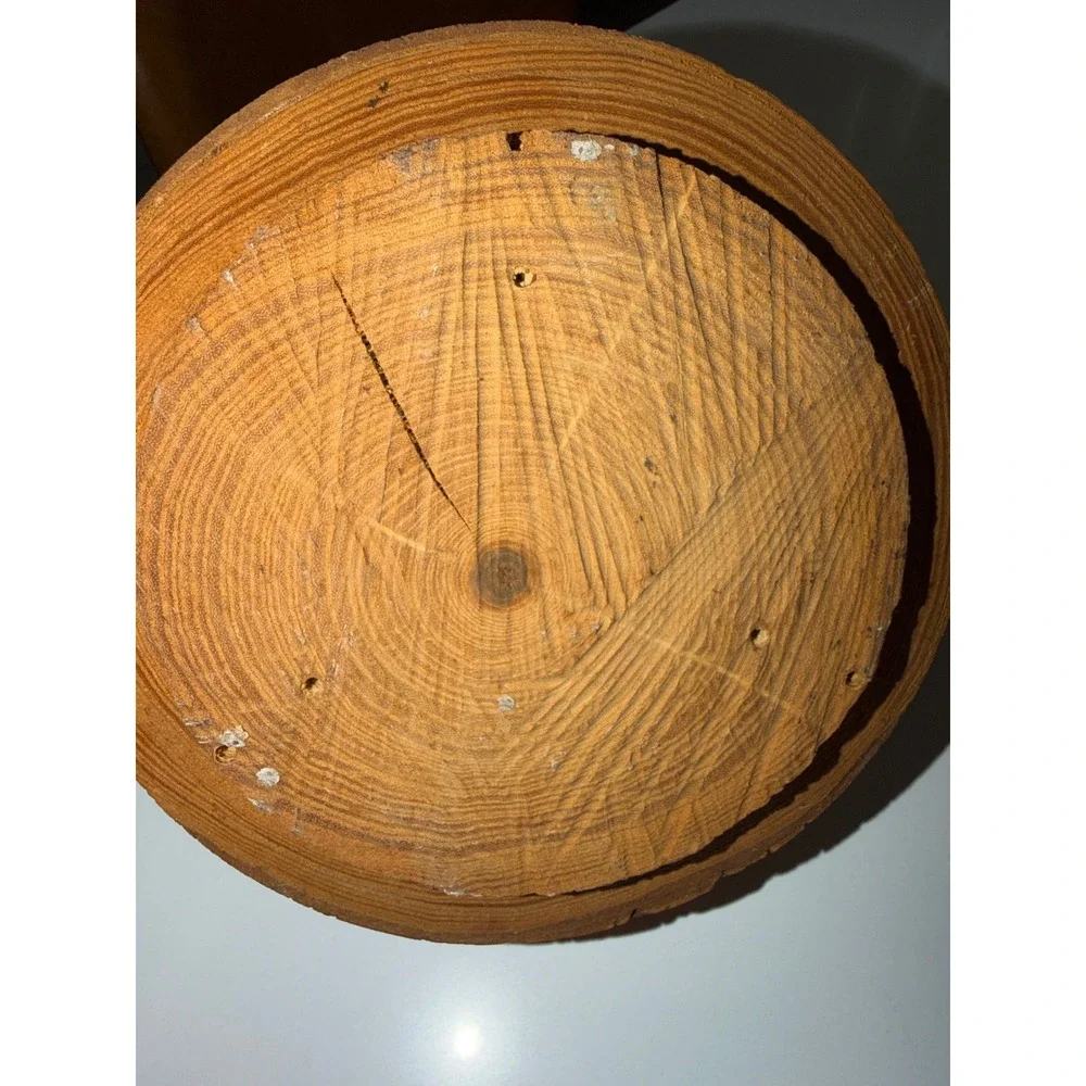 Handcrafted Live Edge Wooden Bowl Rustic Natural Bark Decorative Centerpiece